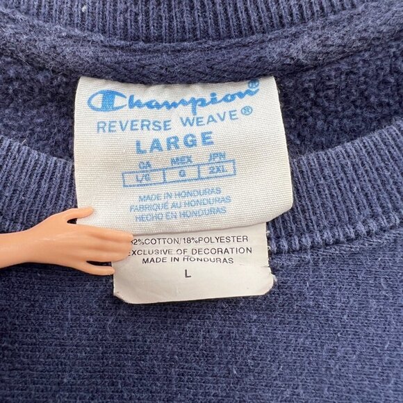 Champion reverse weave Men's Cotton Polyester Long Sleeve Solid Sweatshirt Size - Picture 5 of 15